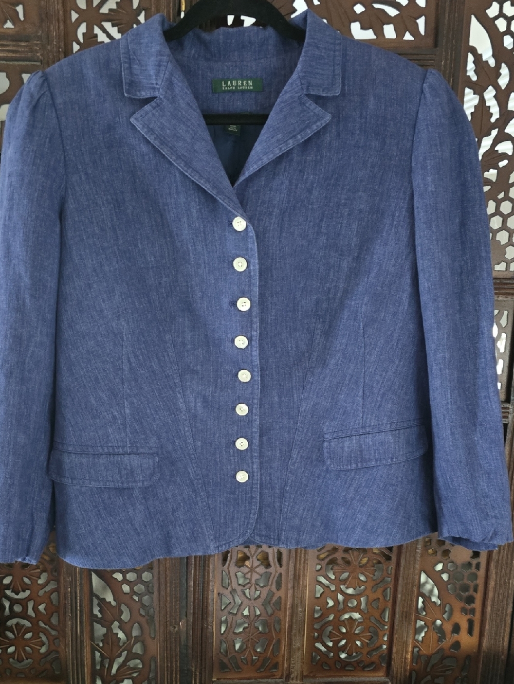 Lauren Ralph Lauren Vintage Linen Button Front Blazer